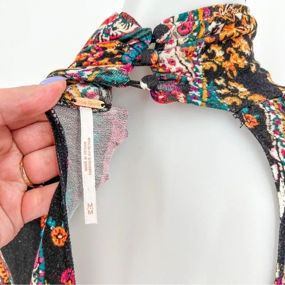 Free People Womens All Dolled Up Paisley High-Neck Mini Dress - Picture 10 of 12